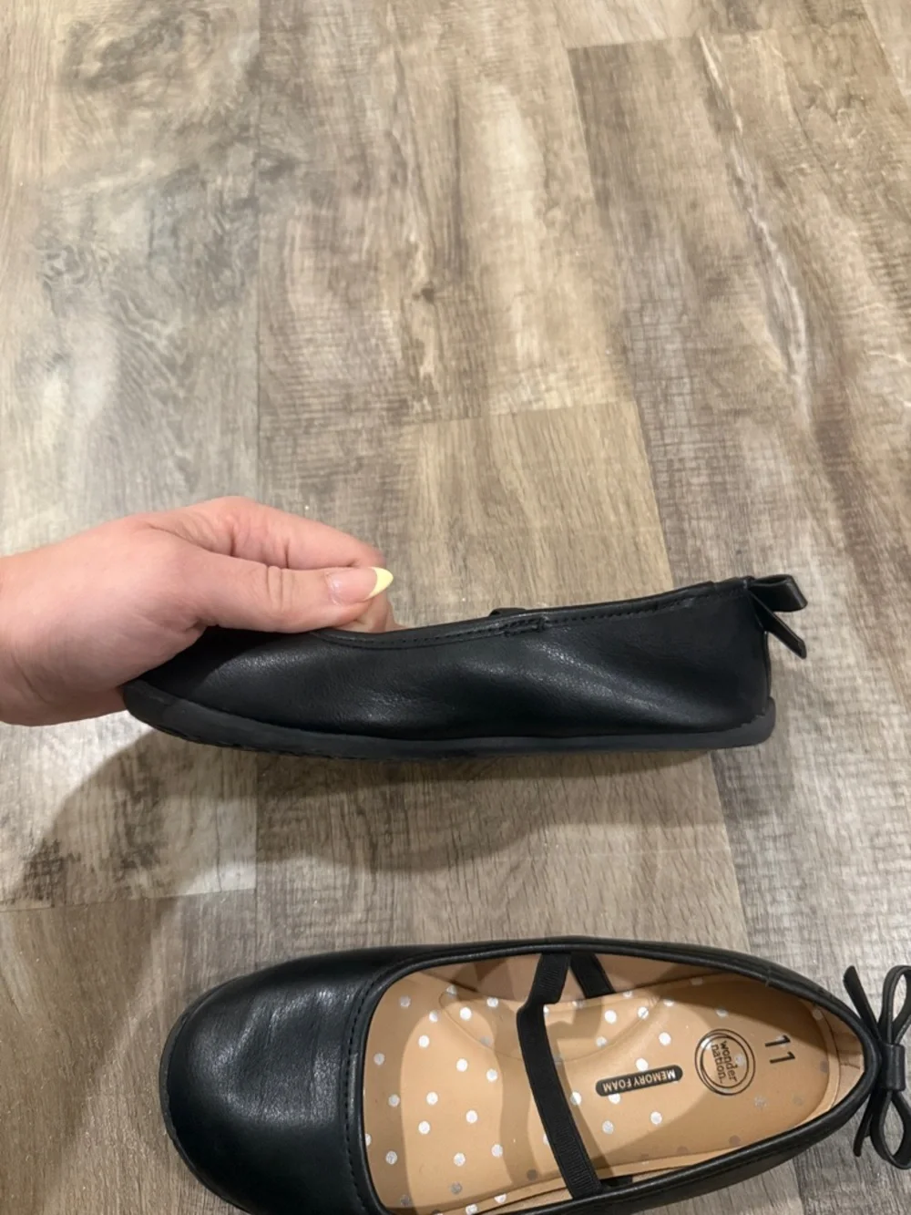 wonder nation Black Girls Dress Ballet Flats with Bow